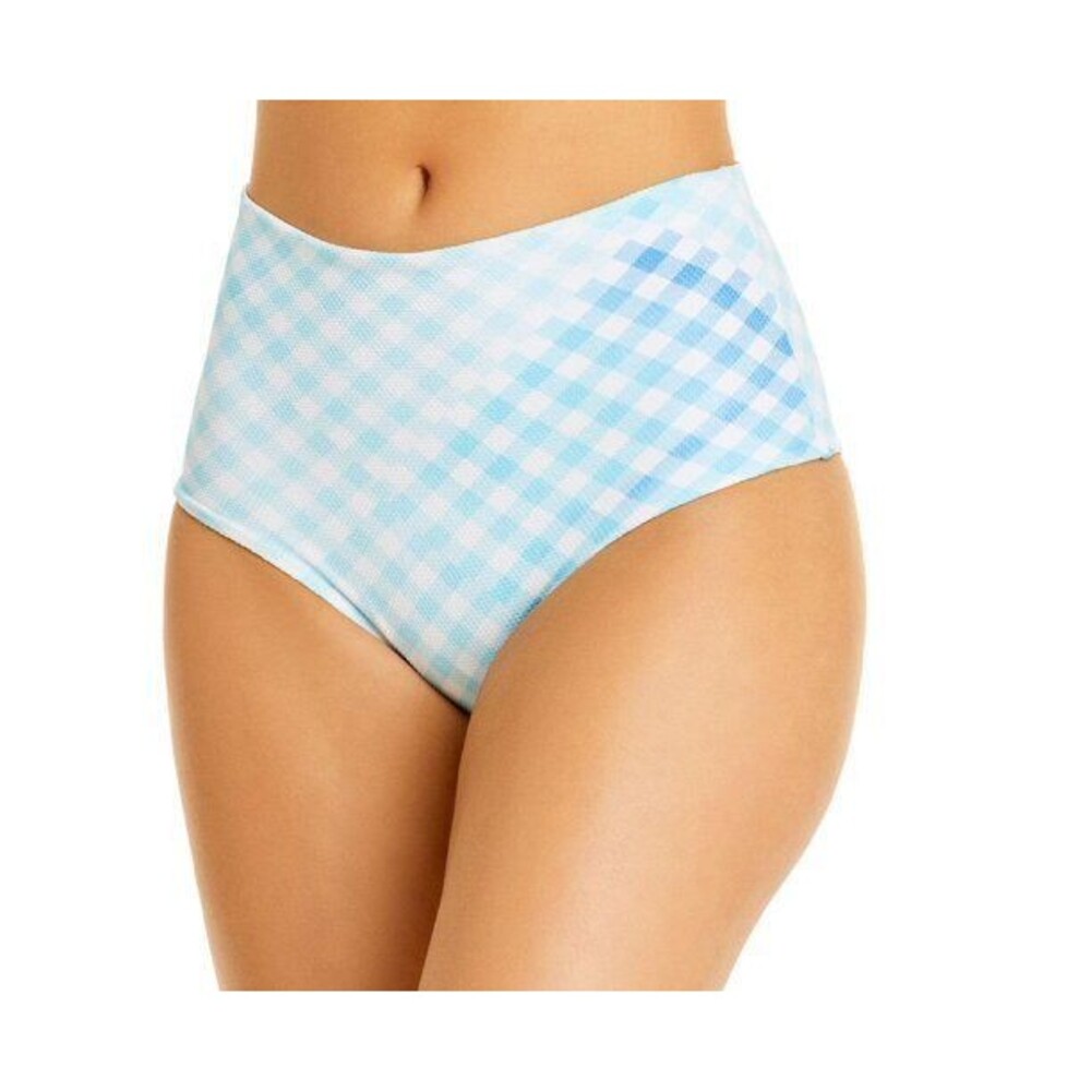 L Space Women's Portia Classic Gingham High Rise Bikini Bottom sz L Picnic Plaid
